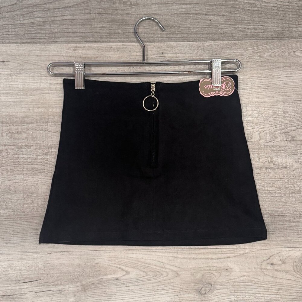 Suzette Collection Silver Ring Black Mini Skirt